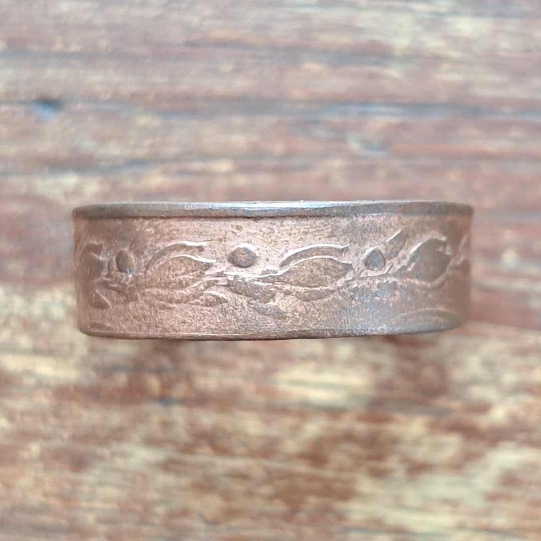 Dutch Coin Ring: Netherlands Wreath Band, Europe Travel Jewelry - Etsy