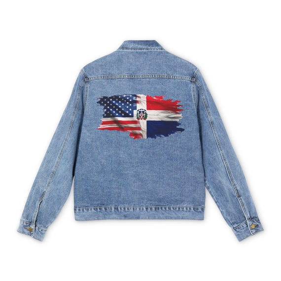 USA Dominican Republic Flag Denim Jacket: Heritage Pride Gift - Etsy