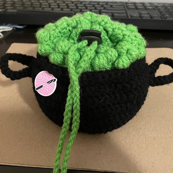 Bubbling Cauldron Crochet Dice Bag *Pattern Only*