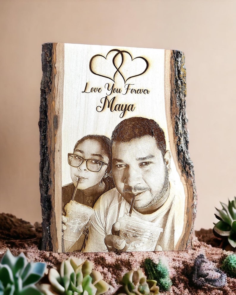 Engraved Large Plaque, Anniversary Gift, Family Portrait, Wooden