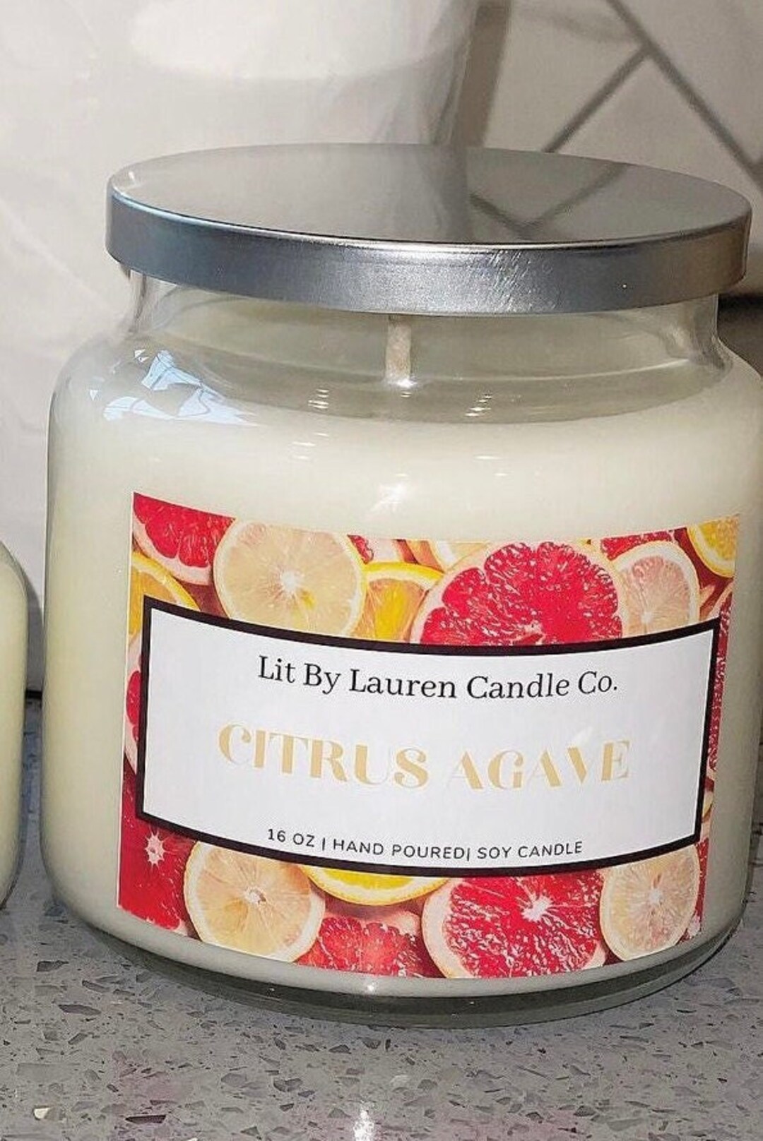 16 Oz Citrus Agave Soy Candle Etsy