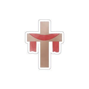 La croix ~ Sticker découpé inspiré de la foi pour décoration spirituelle, Stickers ordinateur portable, cadeaux chrétiens, art mural religieux, décoration croix