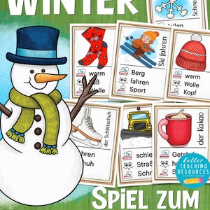 Juego de invierno alemán para niños de primaria DAZ (¡No lo digas!)