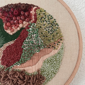Modern embroidery wall hanging Wedding embroidery decor Room decor aesthetic hoop art Handmade embroidered home decor Apartment decor image 2