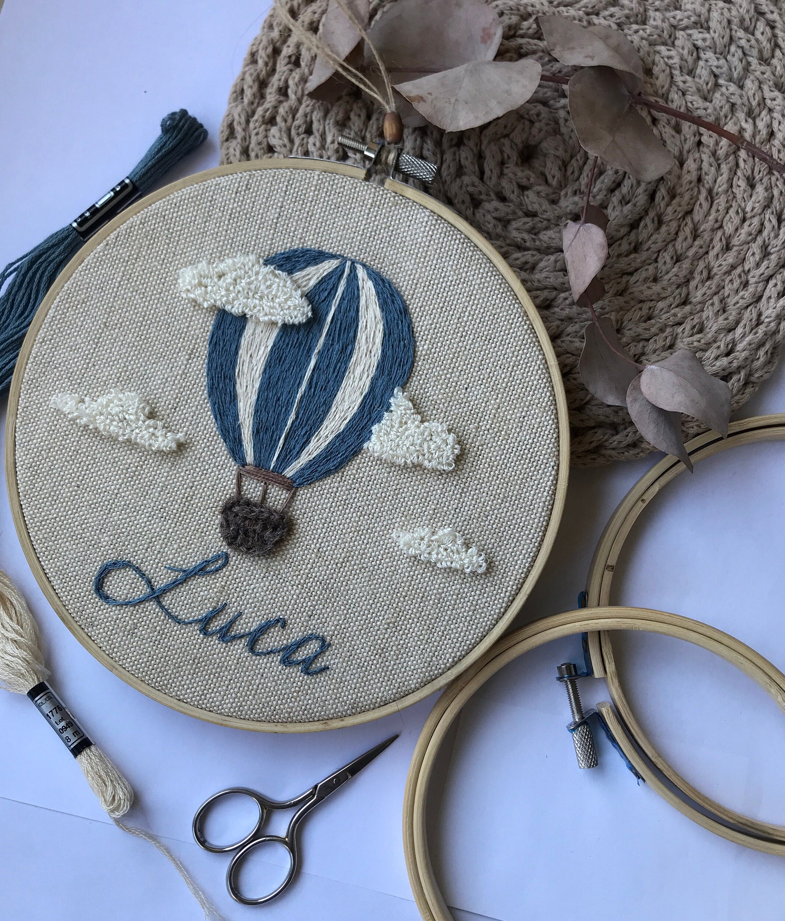 Custom Embroidery Baby Name Embroidery Hoop Personalized Etsy