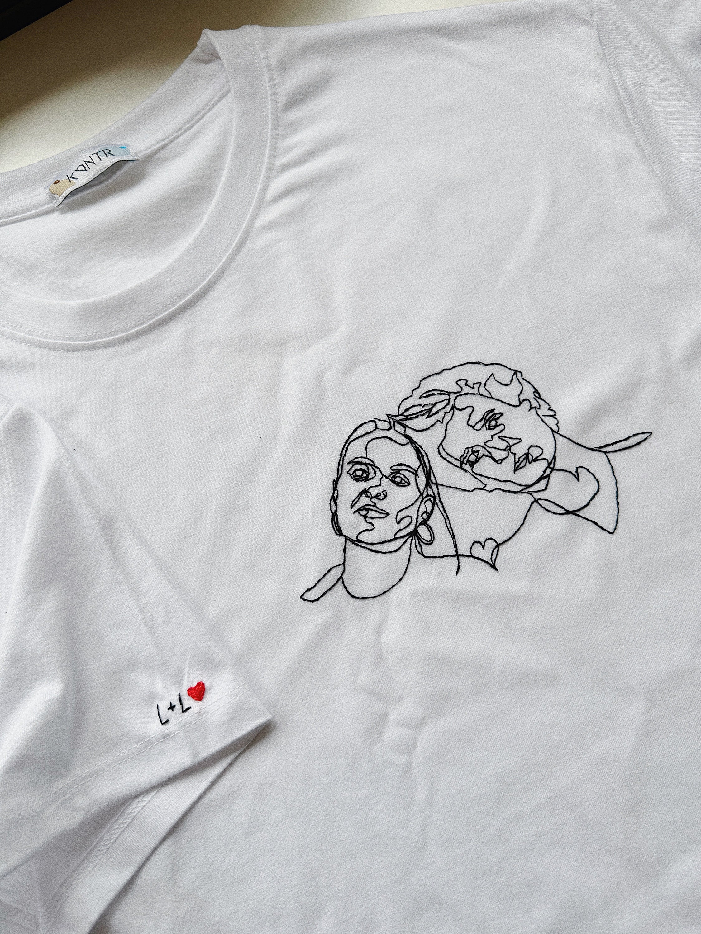 トップス DAIRIKU/Couple Border Embroidery Tee DAIRIKU “Couple”Border Embroidery Tee – COLDBECK ONLINE