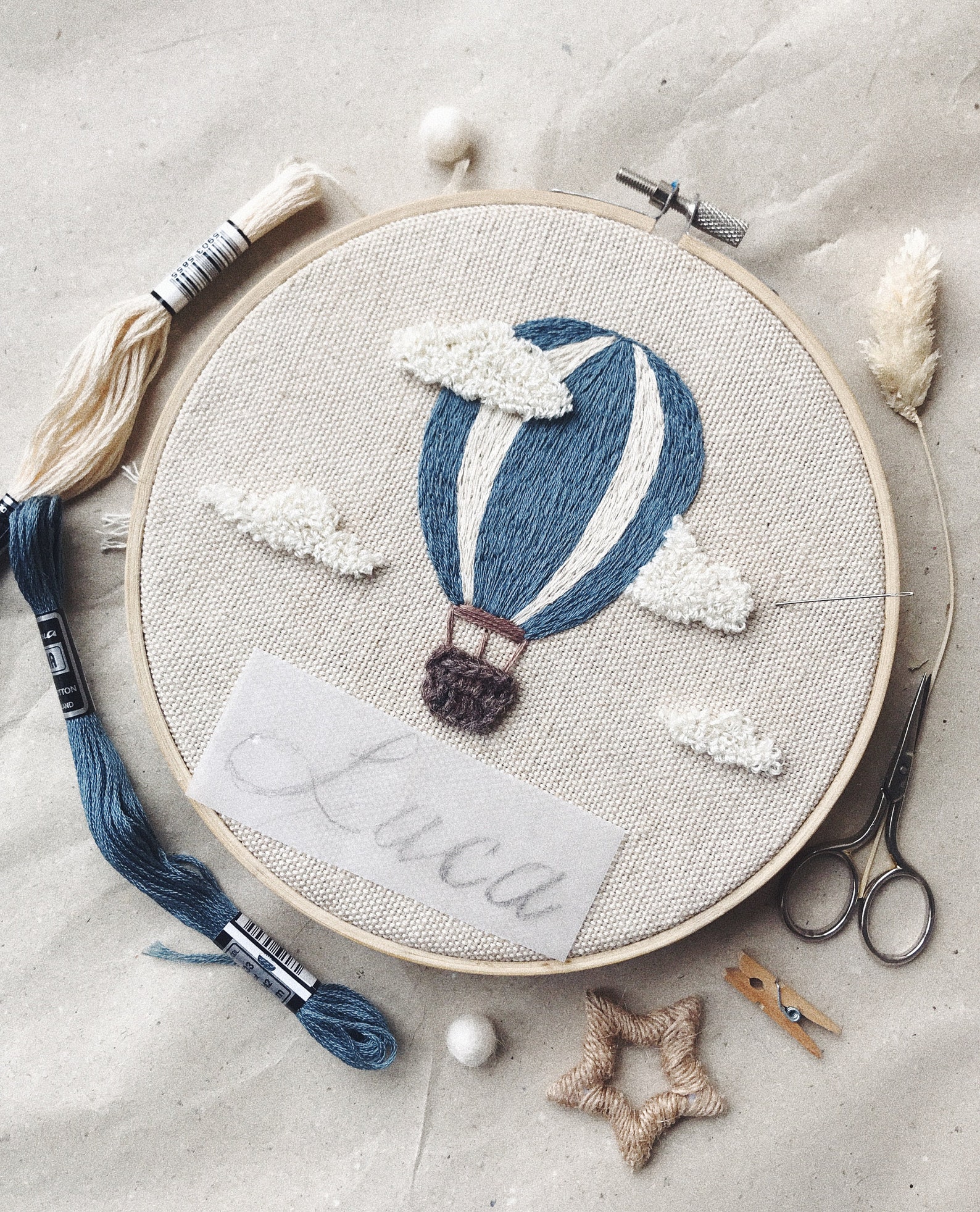 Custom Embroidery Baby Name Embroidery Hoop Personalized Etsy