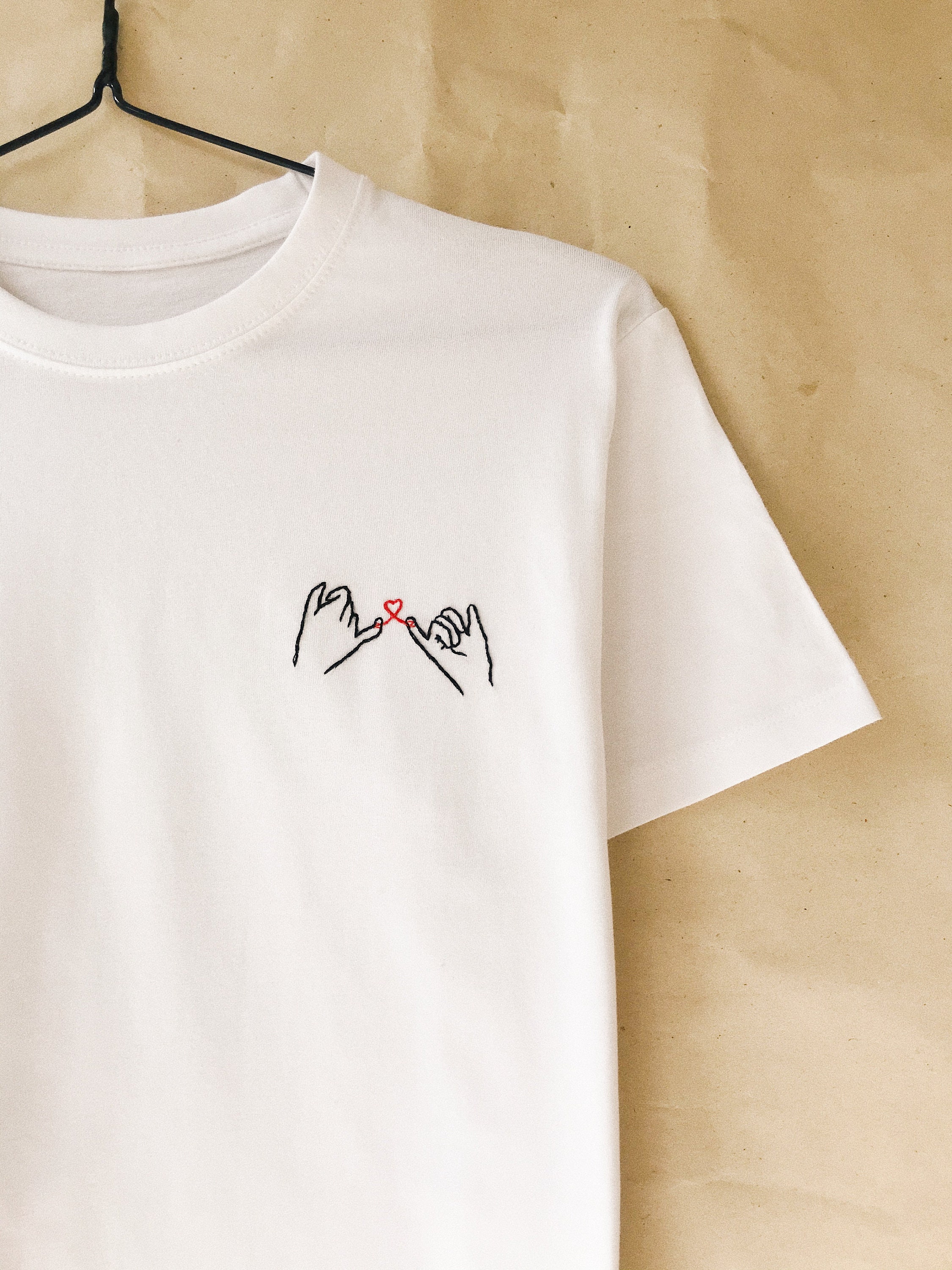 Custom Couple T-shirts|personalized Embroidery Friendship T-shirts