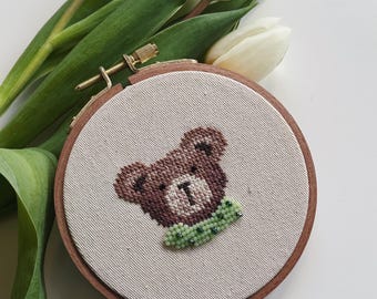 Custom embroidery Baby name Embroidery Hoop| Personalized Girls and Boy Kids Decor| First mom gift| Gender party gift| Teddy Bear Baby decor