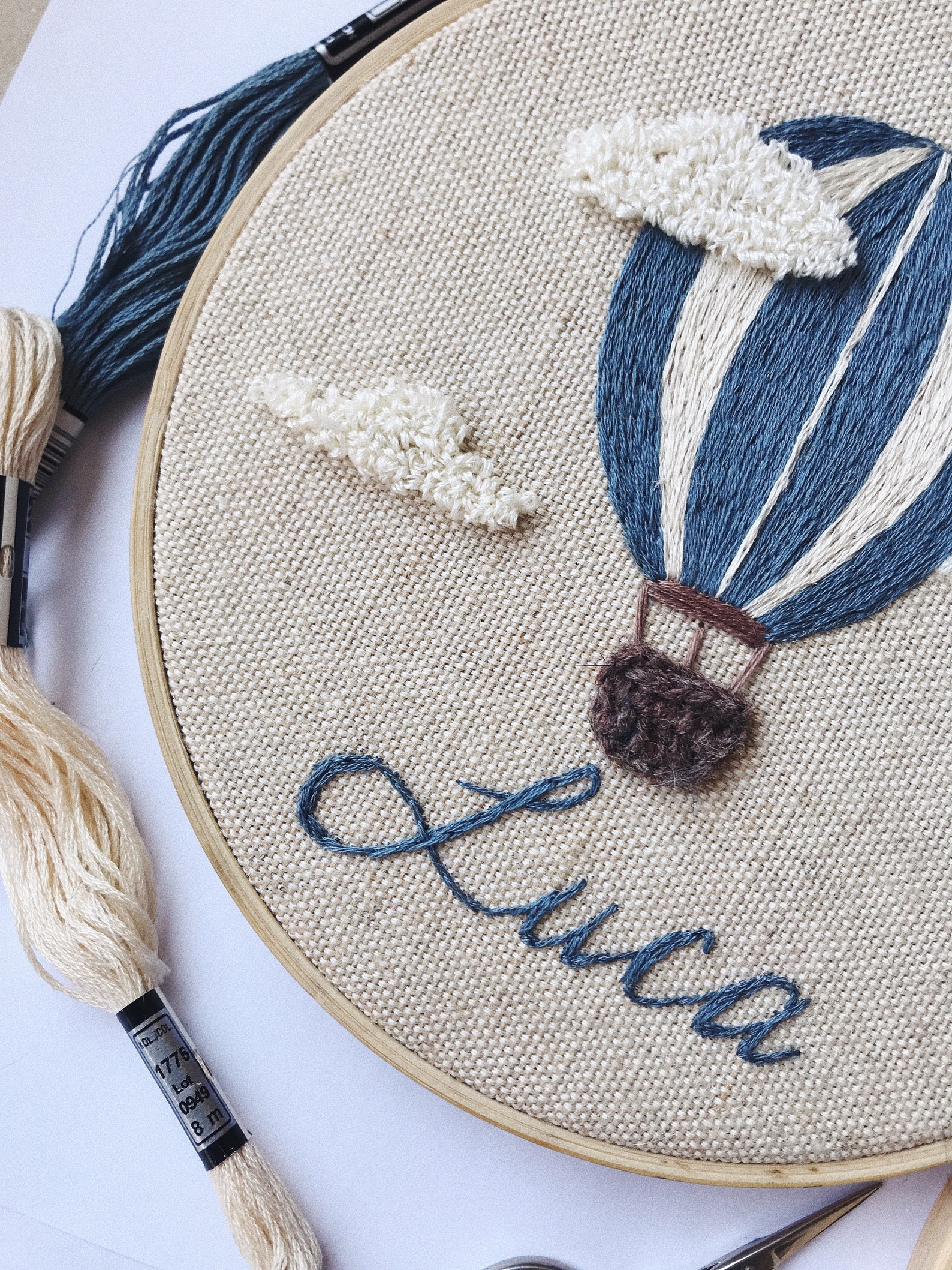 Custom Embroidery Baby Name Embroidery Hoop Personalized Etsy
