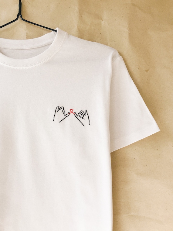 Custom Embroidery Line Portrait From Photo on T-shirt