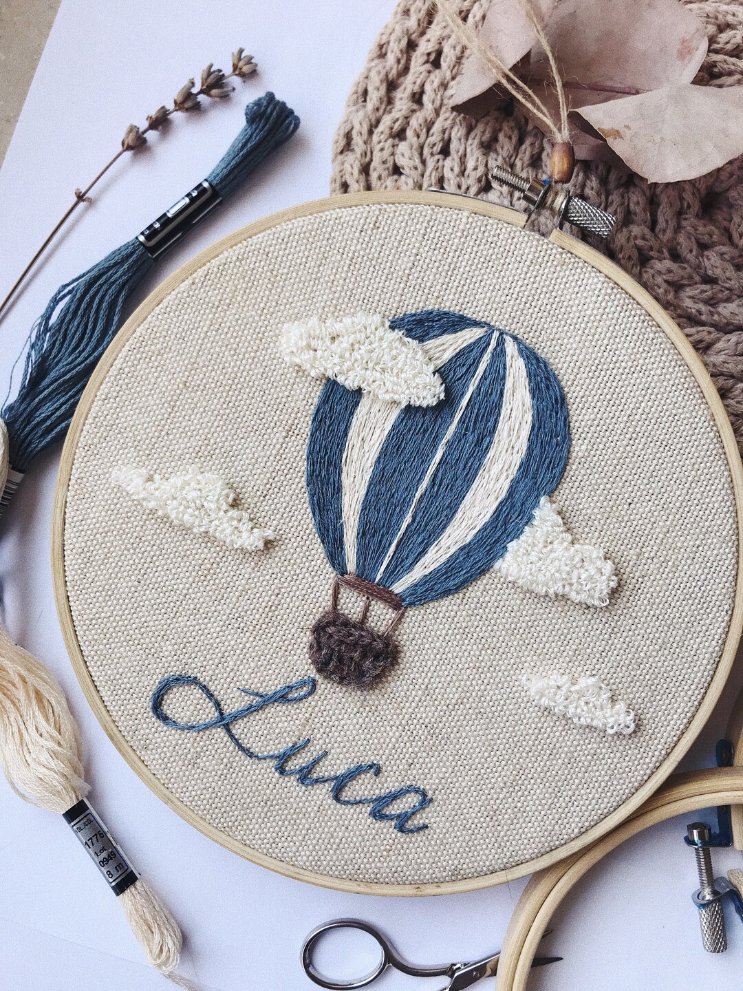 Custom Embroidery Baby Name Embroidery Hoop Personalized Etsy