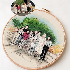 Custom Embroidery Family Portrait| Personalized House Portrait From ...