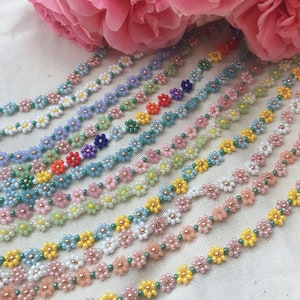 Bloemenketting kraal choker ketting margriet zomerketting zus verjaardagscadeau romantische cadeaus voor haar cadeau vrijgezellenfeest