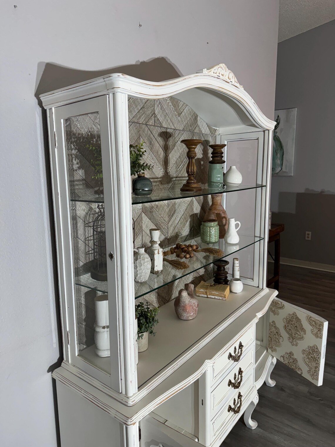 Farmhouse Antique Arched Hutch - Etsy
