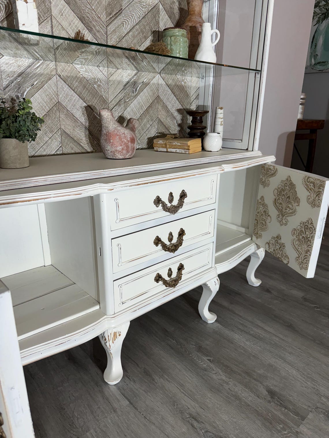 Farmhouse Antique Arched Hutch - Etsy