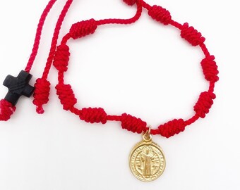 2 Sets St. Benedict Bracelets With Medal & Crucifix - Catholic Rosary Stretch Bracelet & Prayer Card Gift - View #6