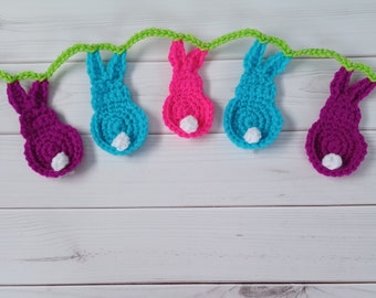 PDF PATTERN ONLY crocheted bunny garland