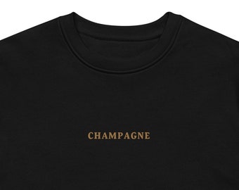 Champagne - Biologisch geborduurd sweatshirt