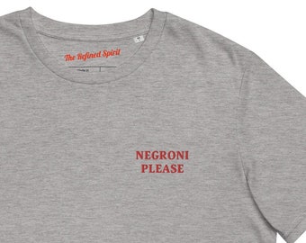 Negroni Please - Organic Embroidered T-shirt