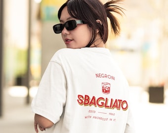 Negroni Sbagliato with Prosecco in it - Organic T-shirt