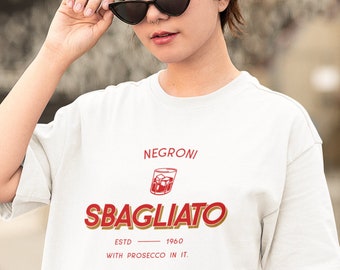 Negroni Sbagliato with Prosecco in it - Organic T-shirt