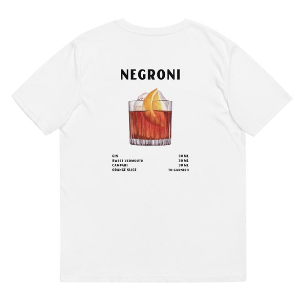 Negroni Cocktail List - Organic T-shirt