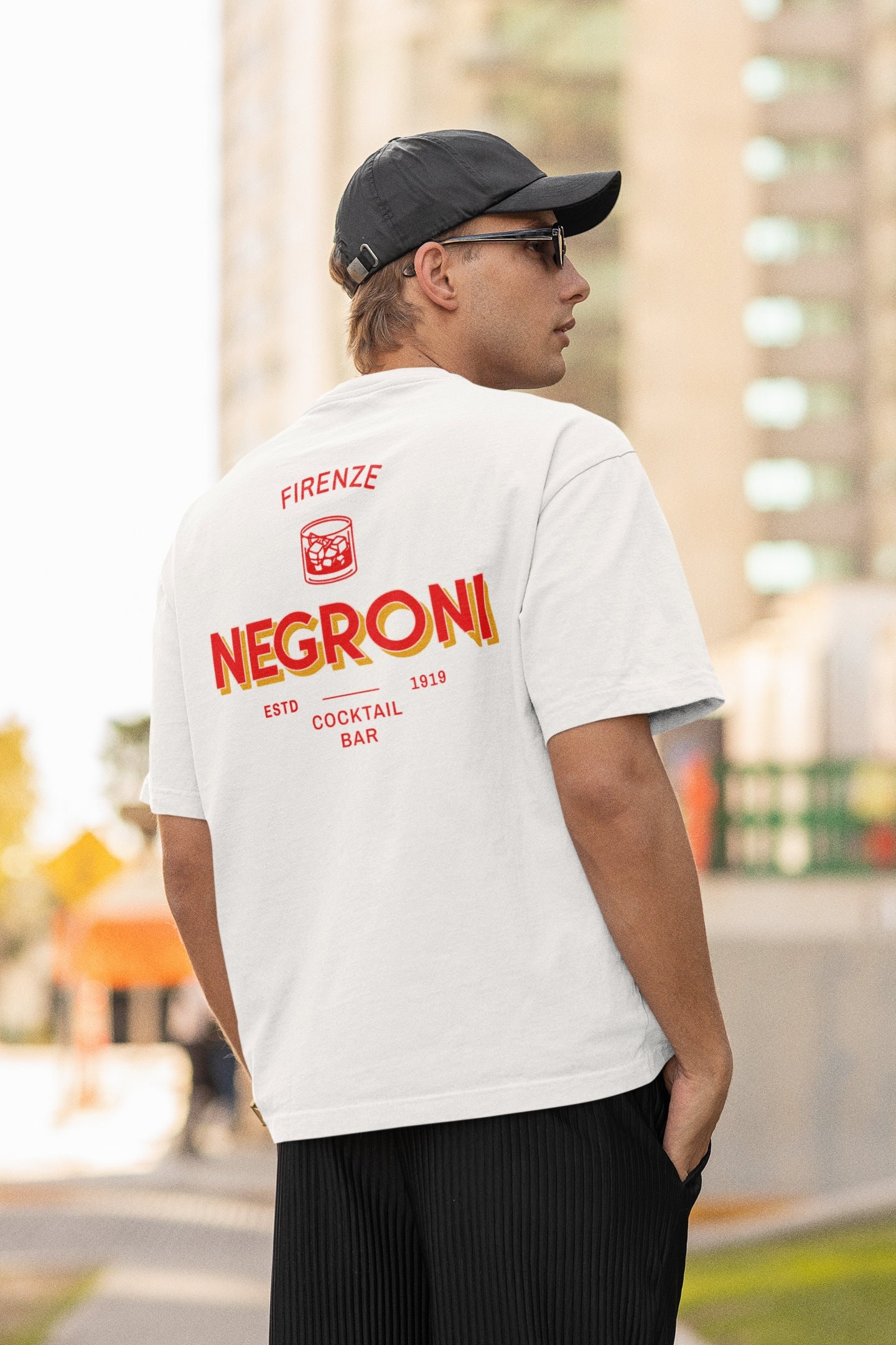 Negroni Cocktail Bar Camiseta ecologica Etsy Mexico