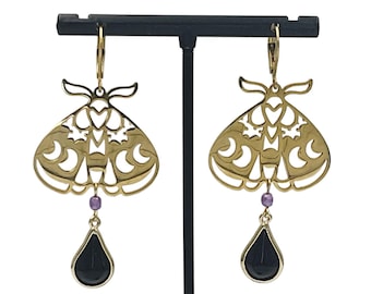 Pendientes de polilla fases lunares