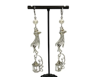 Pájaro en jaula Nikolai Gogol inspirado pendientes Bungou perros callejeros anime