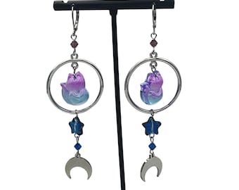 Pendientes de zorro lunar