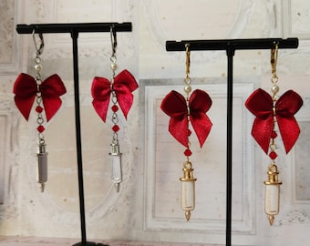 Pendientes inspirados en Elise Bungou perros callejeros bsd