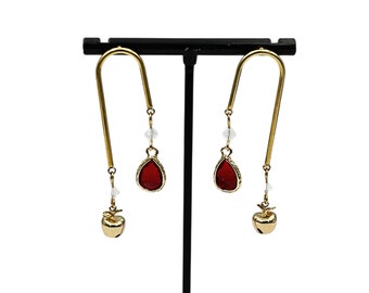 Pendientes inspirados en la manzana muerta, joyas de anime de Bungou Stray Dogs BSD