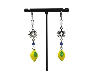 Bombas de limón Pendientes inspirados en Motojirou Kajii Perros callejeros Bungou