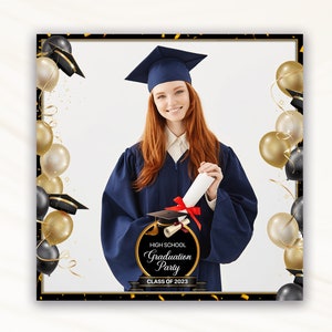 360 Graduation Black and Gold Overlay