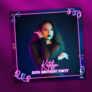 Neon Glow 360 Photo Booth Overlay for Birthdays, Homecoming or HOCO, Alumni Reunions, Company Events