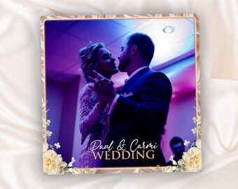 360 Wedding Overlay with Champagne Ivory Rose Gold Flowers perfect for Sweet 16, Birthdays or Anniversary