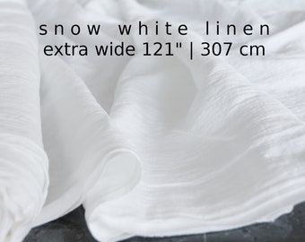 Snow white linen extra wide by the meter or by the yard - EWL3