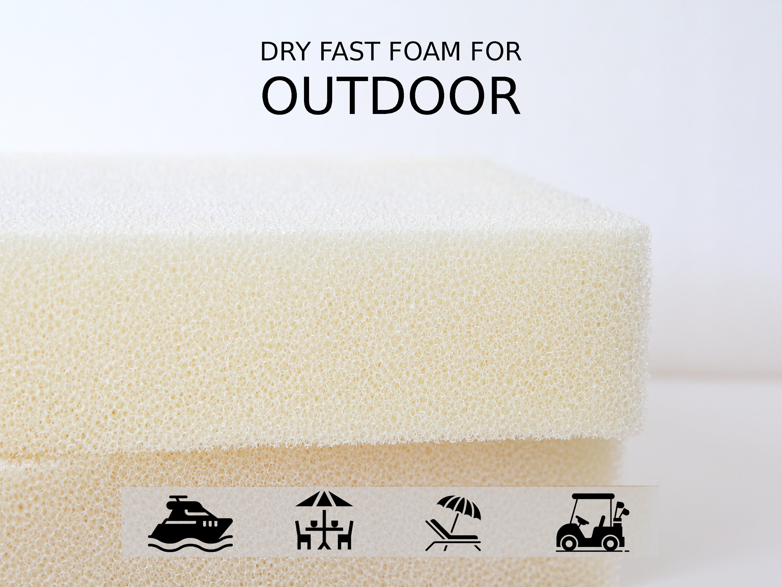 6 X 19 X 19 High Density Upholstery Foam 