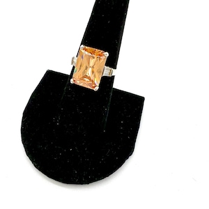 Champagne Cubic Zirconia on Sterling Silver