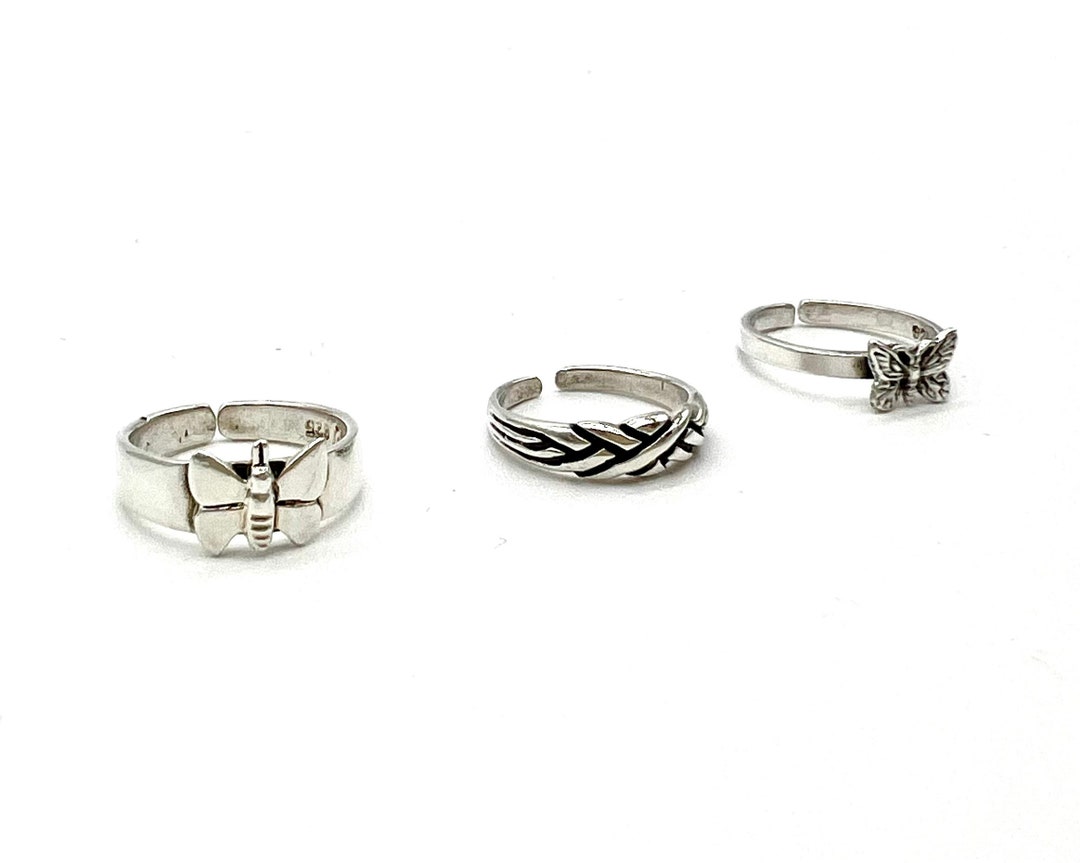Sterling Silver Toe/ Midi Rings Etsy