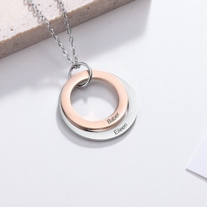 Collar personalizado para mamá de 2 o 3 niños: collar con nombre personalizado para madre, abuela, hijos y nietos, regalo para mamá, abuela o el Día de la Madre