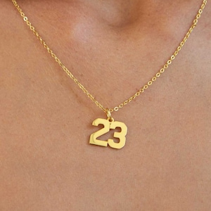 Number Necklace - Baseball Necklace, Football Necklace, Softball Necklace, Jersey Necklace - Sports Number Necklace - Number Pendant