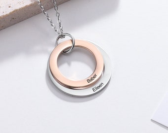 Personalized Necklace for Mom of 2-3: Custom Name Necklace for Mother, Grandmother, Kids & Grandkids, Gift for Mom, Grandma, or Mother’s Day
