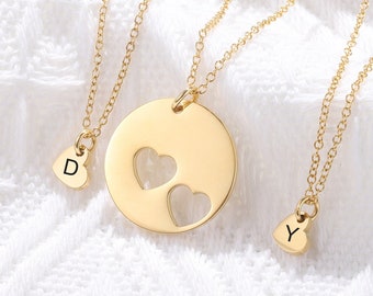 Mother Daughter Necklace Personalized - Mother&#39;s Day Gift For Mom And Daughter - Mommy & Me 1,2,3,4 Necklace Set -  Mother Daughter Jewelry