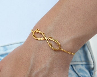 Mutter Armband • Personalisiertes Mutter armband gold • Namensarmbänder für Frauen • Personalisiertes Geschenk für Mama • Muttertagsgeschenke • Muttertagsgeschenke