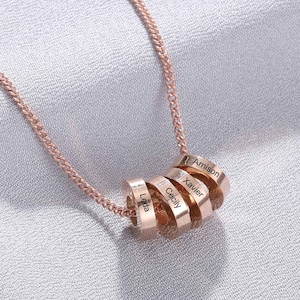 Collar de abuela - Joyería de abuela - Collar de abuela personalizado con nombres de nietos - Colgante de abuela - Regalo de Navidad personalizado