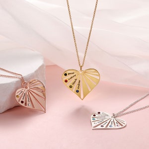 Collar de piedra de nacimiento de madres: collar de madres 3 piedras, collar de piedra de nacimiento personalizado para mamá, joyería de piedras preciosas, regalo para esposa, mamá