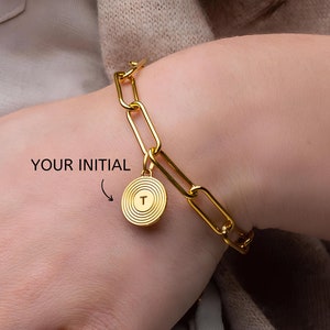 Pulseira Inicial: Pulseiras de Letras Douradas, Pulseira com Iniciais para Ela, Pulseira de Alfabeto de Prata para Mulheres, Pulseira de Pingente de Letras Personalizada