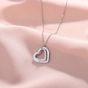 Grandma Necklace - Grandmother Jewelry With Grandkids Names - Engraved Birthstone Pendant For Grandma - Unique Gift For Granny, Mother, Wife
